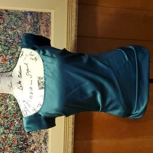Rubber Ducky Ruched Top, Emerald Green, Excellent, L
